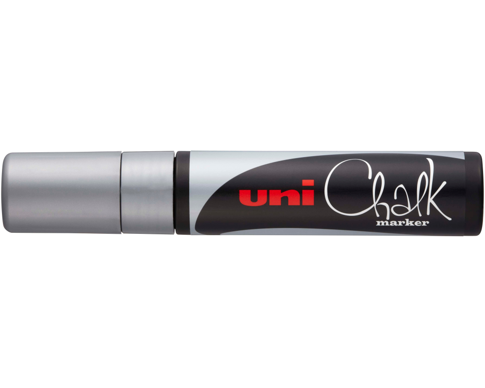 UNI-BALL Chalk Marker 15mm PWE17K SILVE silber, Keilspitze