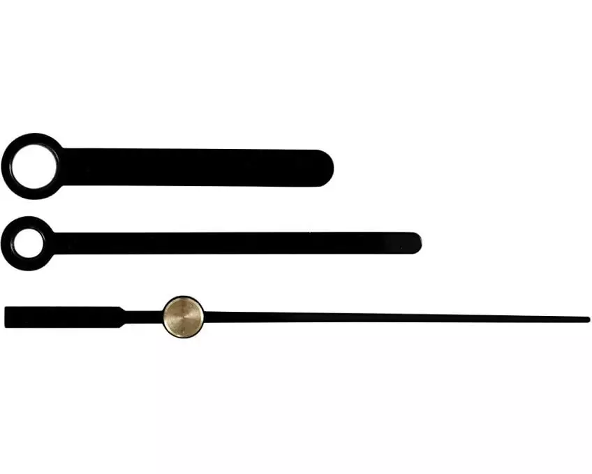 Creativ Company Uhrzeiger Schwarz, 3 Stück