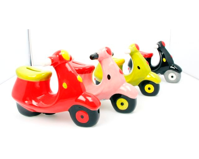 ROOST Sparkasse Vespa 123856 4 Farben 18x9x12cm