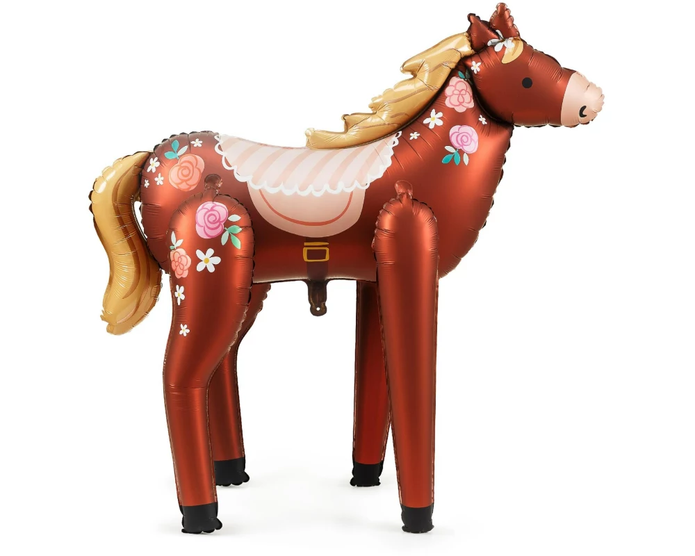 Partydeco Folienballon Pferd Braun