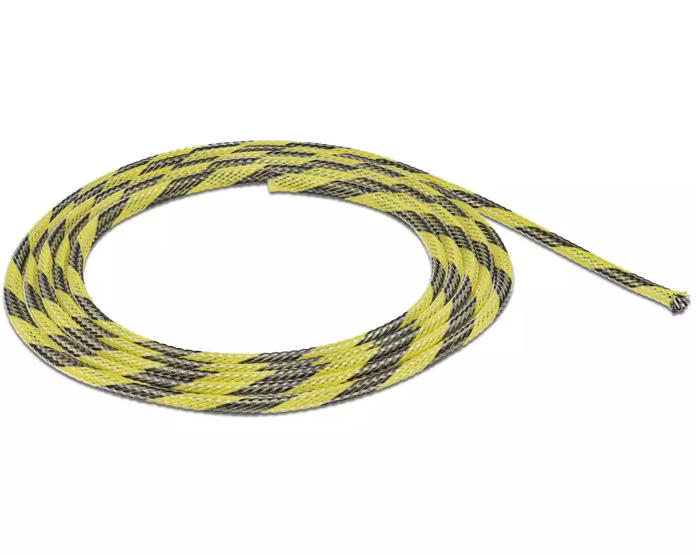 Delock Kabelschlauch dehnbar, 2 m x 6 mm Gelb Schwarz