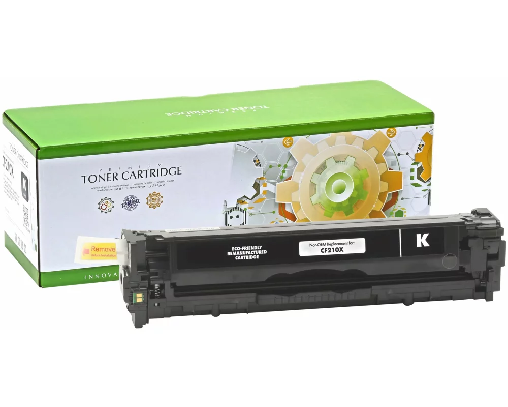 STATIC Toner cartridge compatible with HP CB540A/CE320A/CF210A black remanufactured 2.200 pages