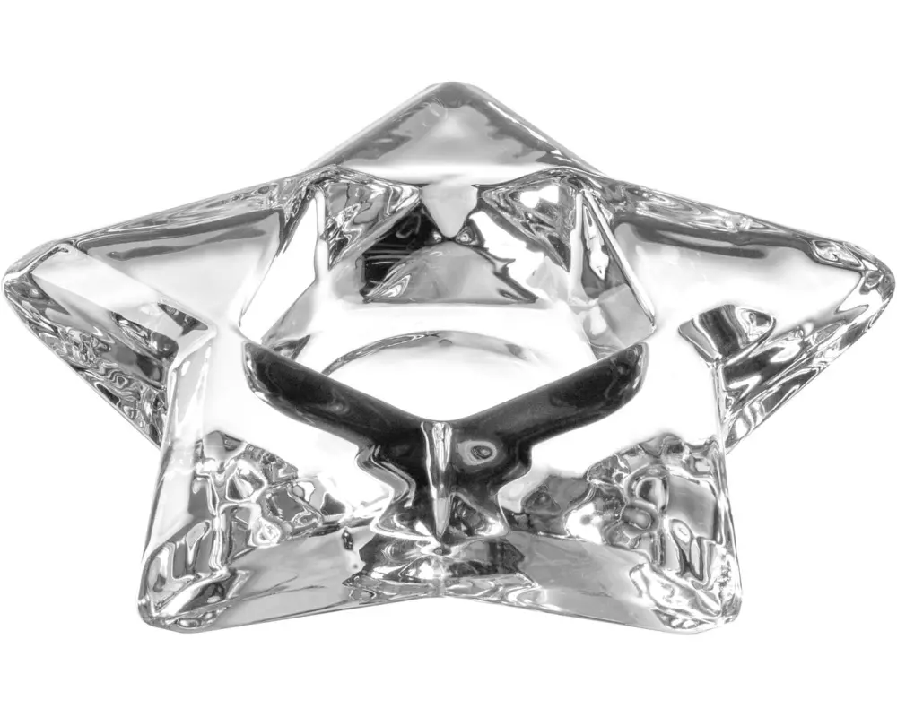 Leonardo Teelichthalter Autentico Stern, 3 x 11 cm, Transparent