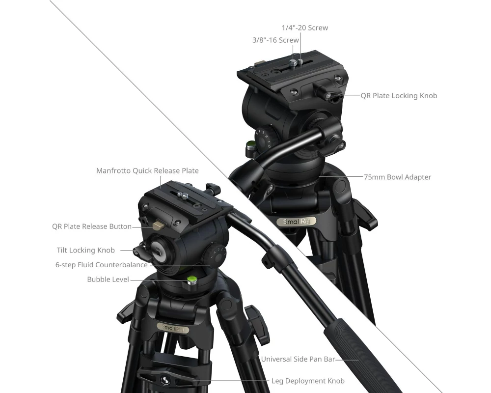 Smallrig Stativ FSD16 FreeSpeed Kohlefaser Heavy-Duty