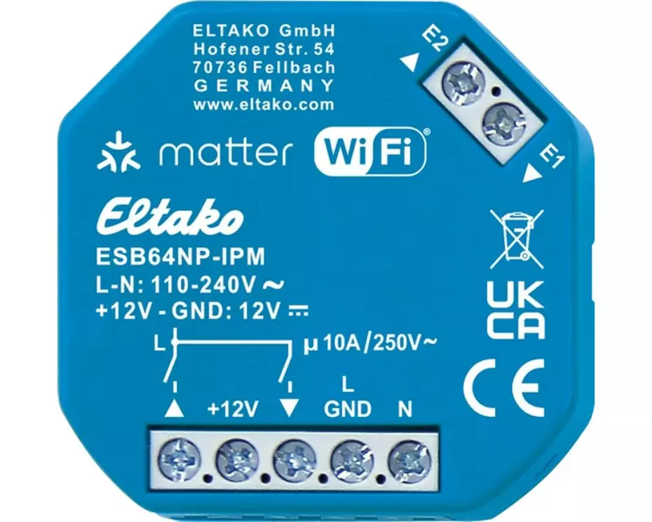 Eltako ESB64NP-IPM IP Matter Wi-Fi Einbaumontage