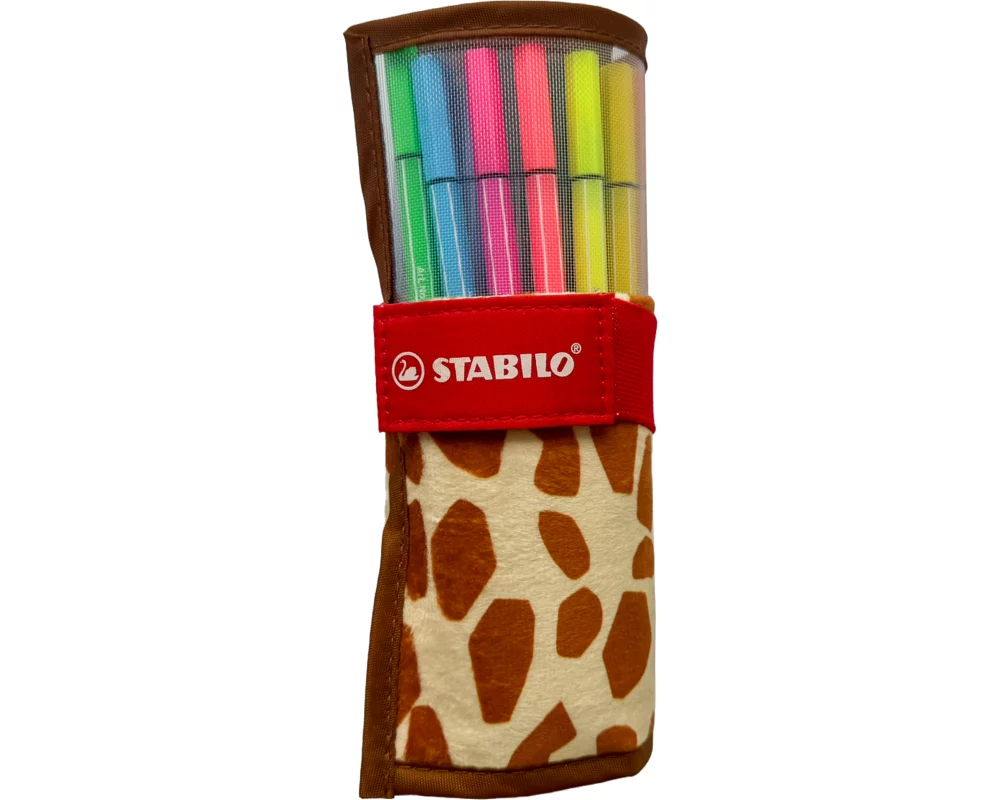 STABILO Pen 68 Fasermaler Rollerset à 25, Giraffe