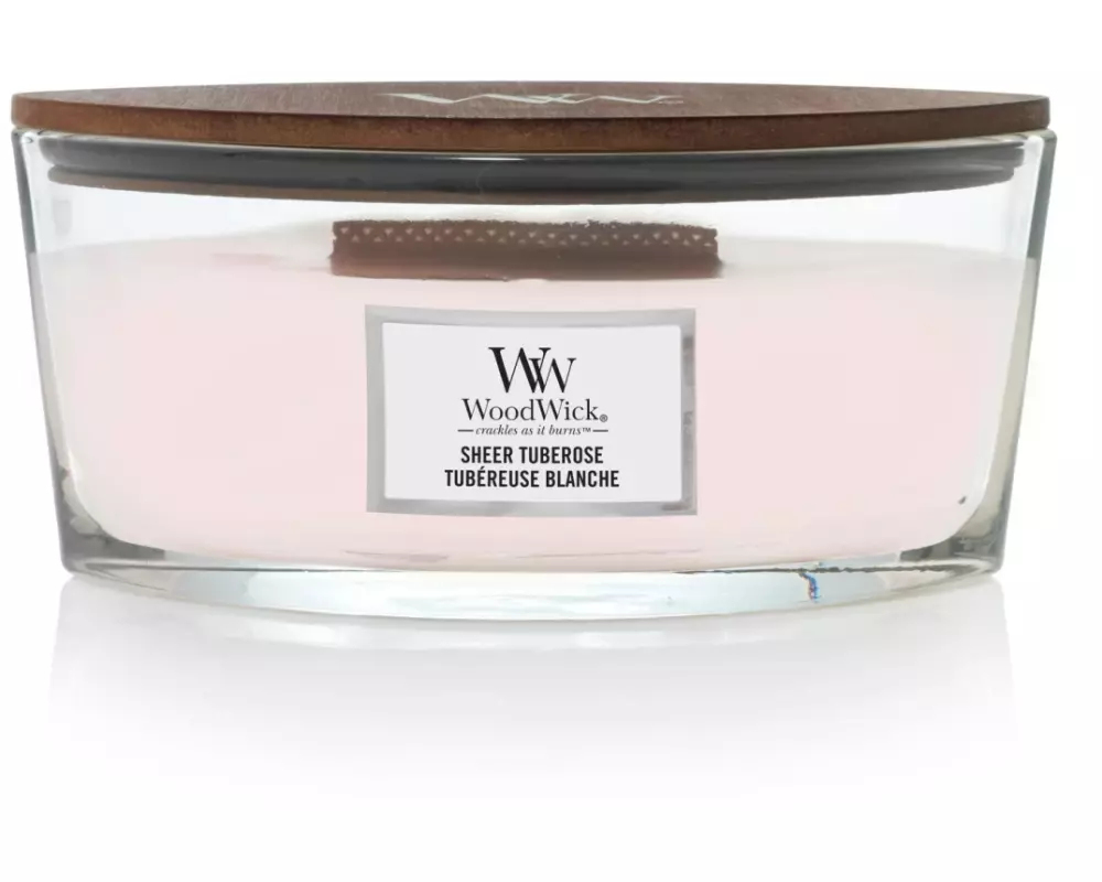 Woodwick Duftkerze Sheer Tuberose Ellipse