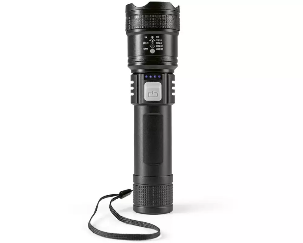 EASYmaxx Taschenlampe wiederaufladbar 3.7 V schwarz inkl. USB-Kabel