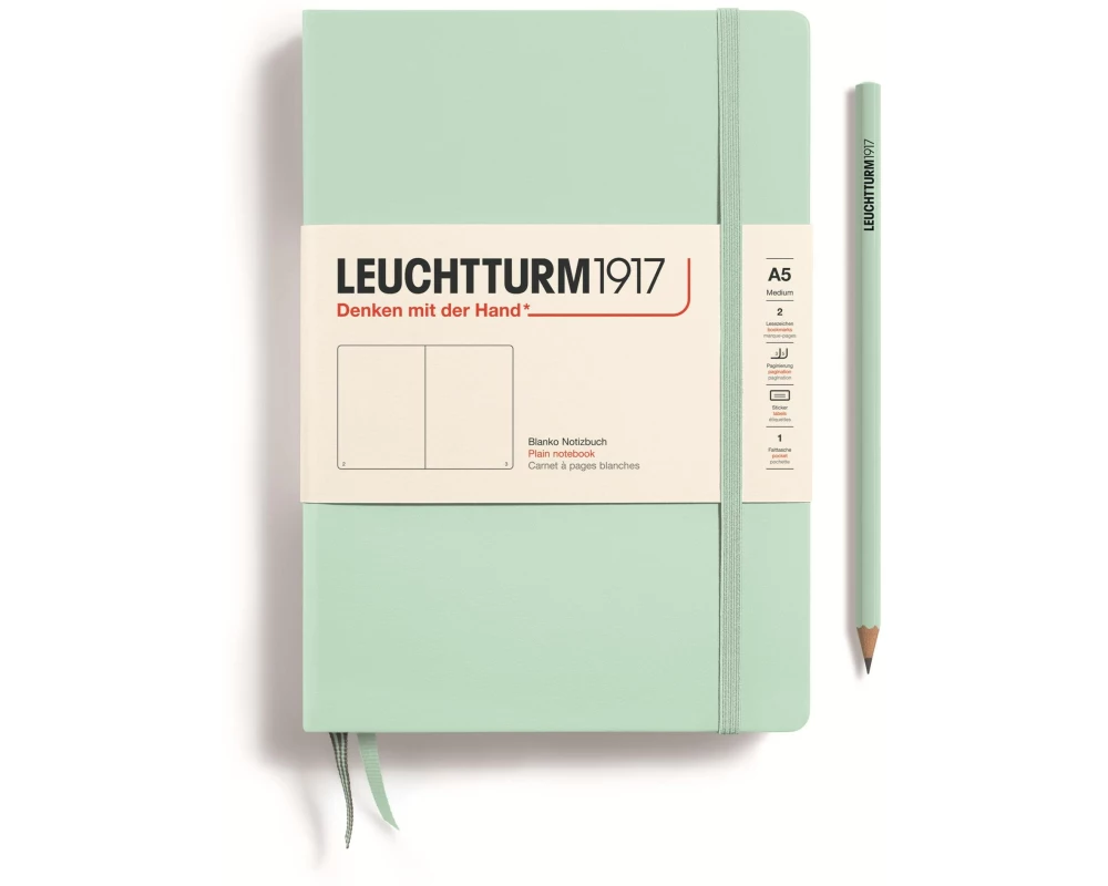 Leuchtturm Notizbuch Medium A5, Blanko, Mint