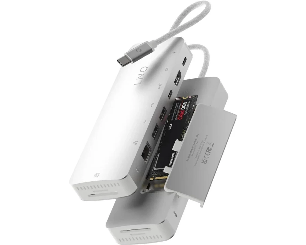 LINQ by ELEMENTS Dockingstation 9in1 SSD PRO USB-C Multiport Hub 140W