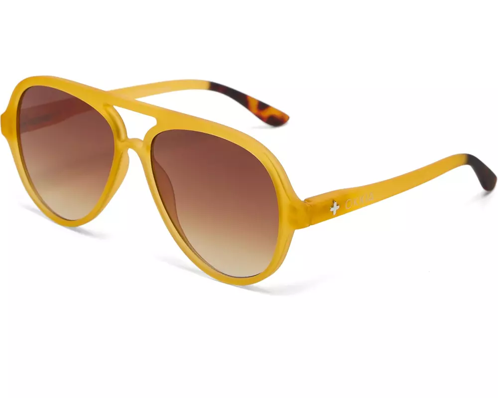 OKKIA Sonnenbrille Alessio Translucent Brown, Brown Lens