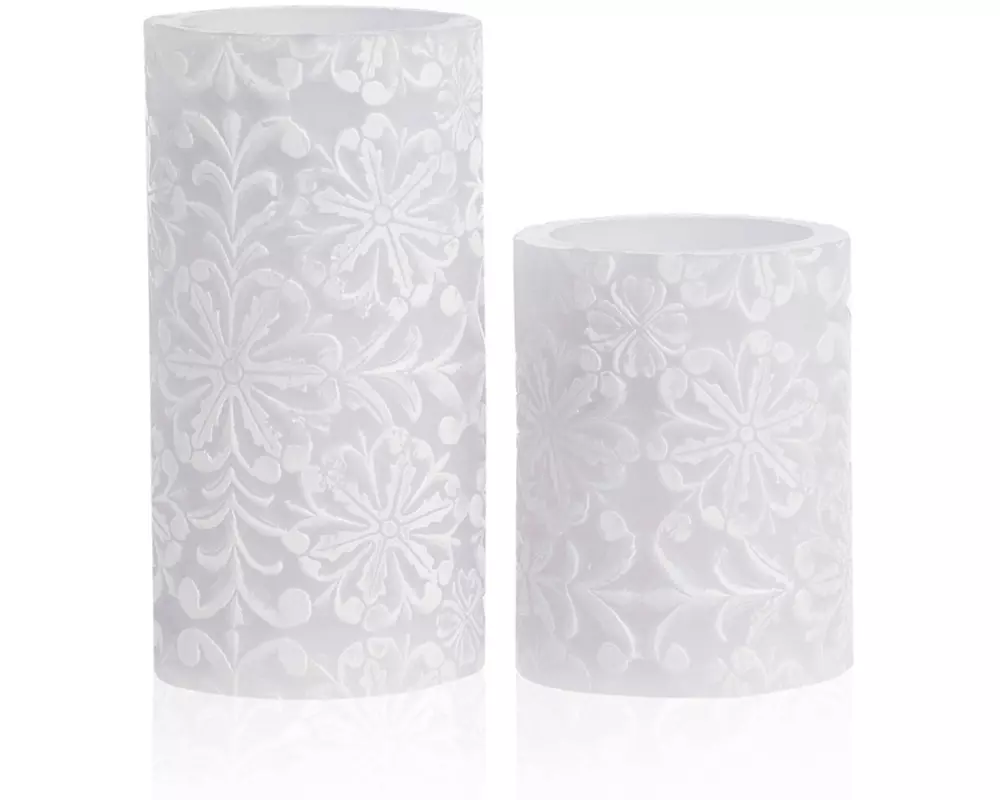 Pauleen LED-Kerzen Set Little Lilac, Ø 7.8 cm, Weiss, 2 Stk.