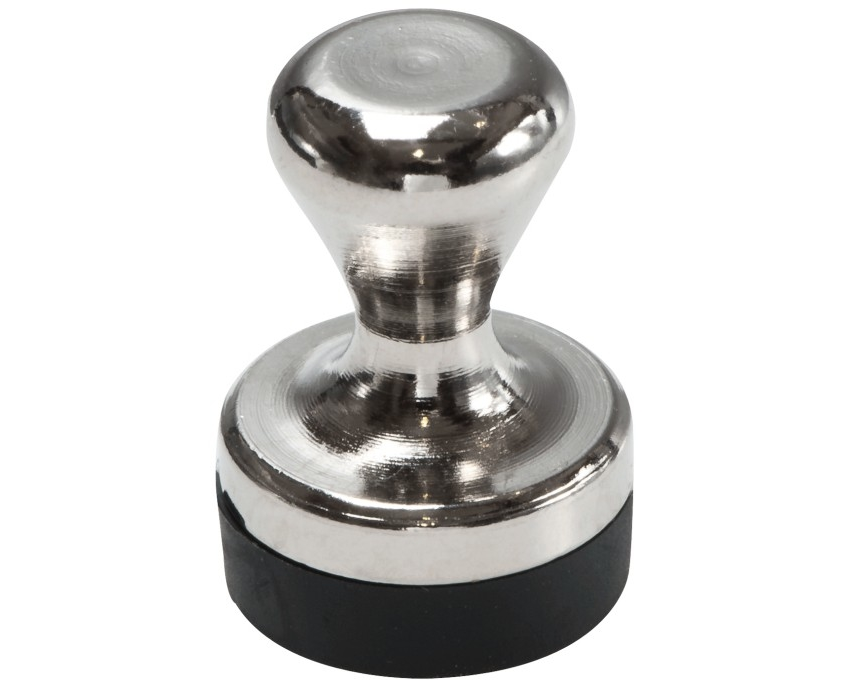 BEREC Griffmagnet Metall 12mm GM14S.56 Gummikappe, vernickelt 2 Stück