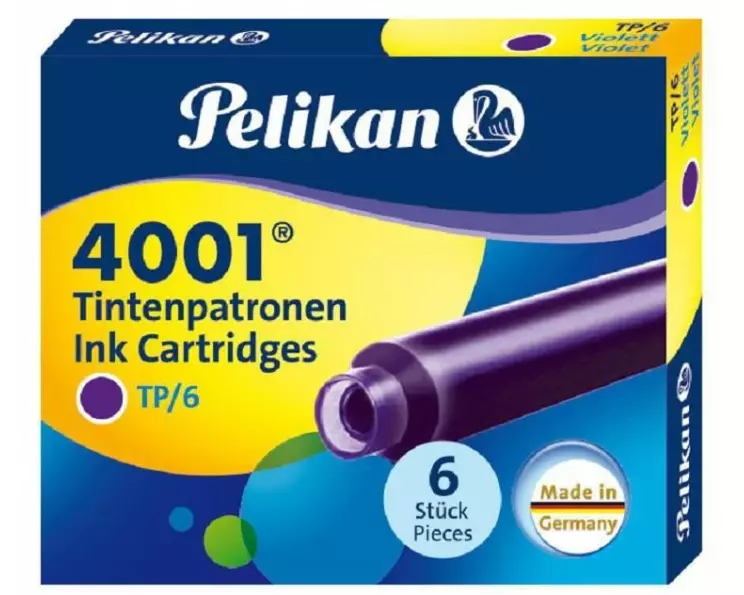 Pelikan Tintenpatrone 4001 Violett, 6 Stück