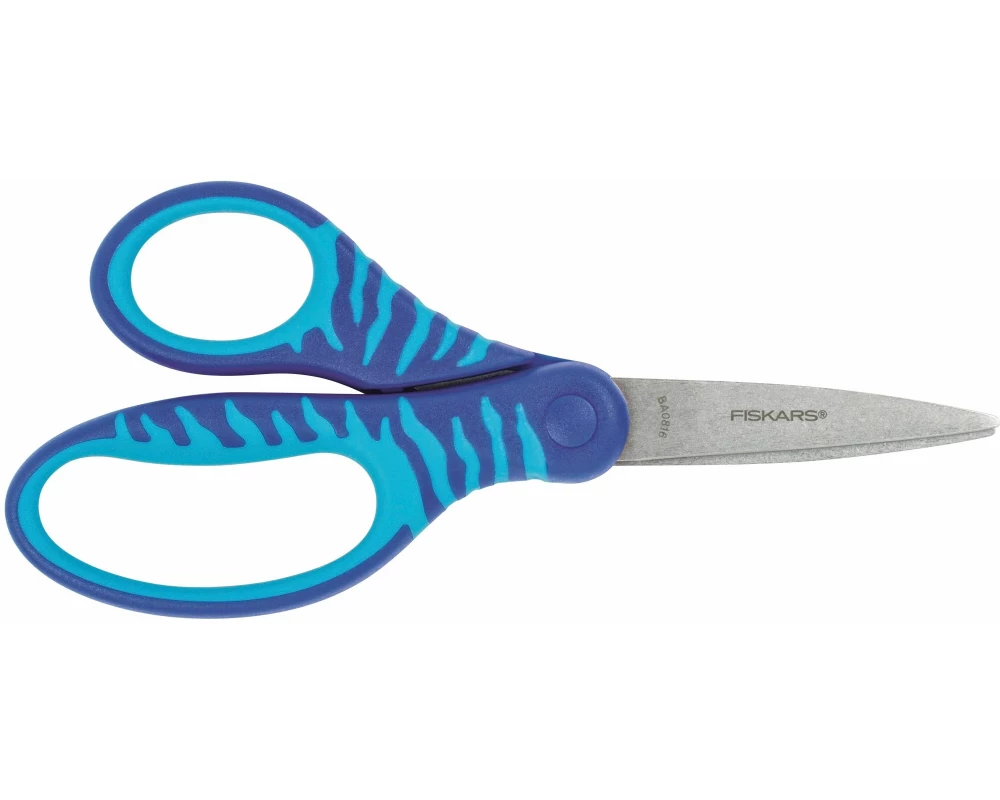 Fiskars Kinderschere Softgrip Blau 15 cm, Edelstahl, Universal