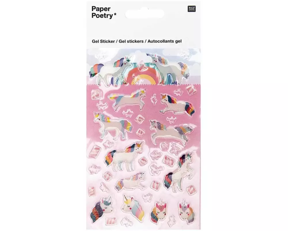 Rico Design Motivsticker Einhörner 1 Blatt
