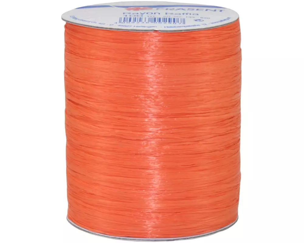 Pattberg Geschenkband Raffia Rayon 100 m, Tangerine