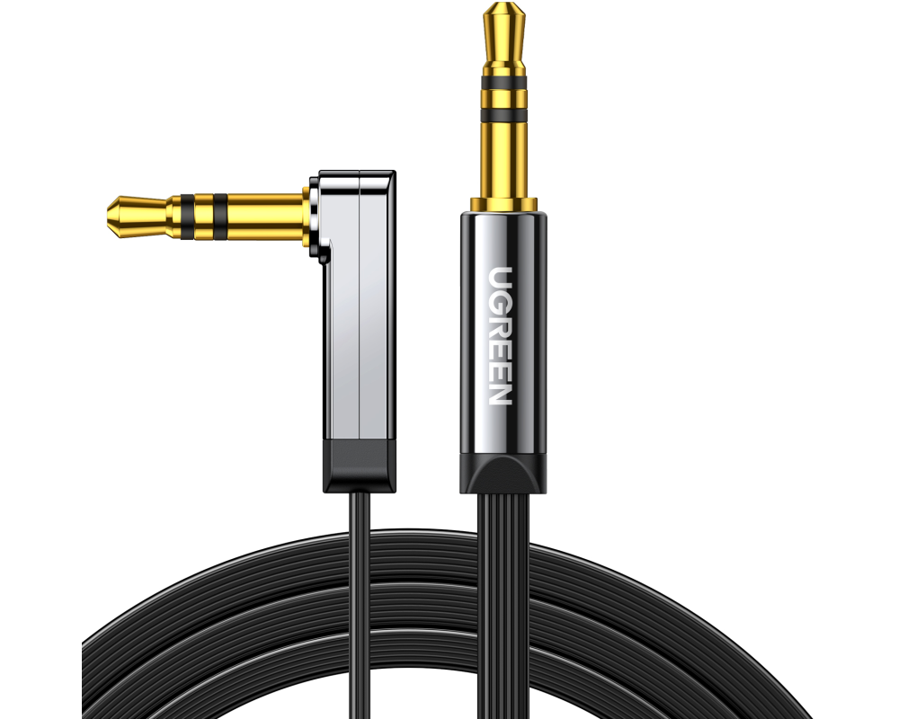 UGREEN Cable 3.5mm Male/Male 10597 Straight angle flat,1m,(BB)