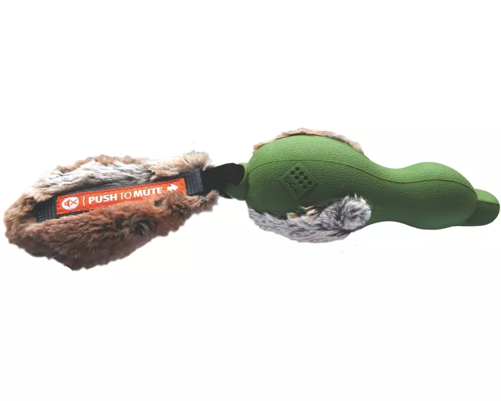 GiGwi Hunde-Spielzeug Push to mute, Ente, Grün