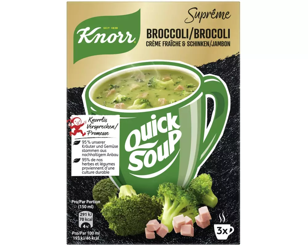 Knorr Suppe Quick Soup Broccoli 3 x 1 Tasse