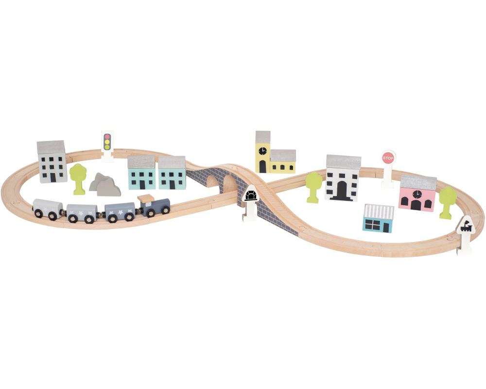 JABADABADO Holz Eisenbahn W7116 bunt 23x23x25cm