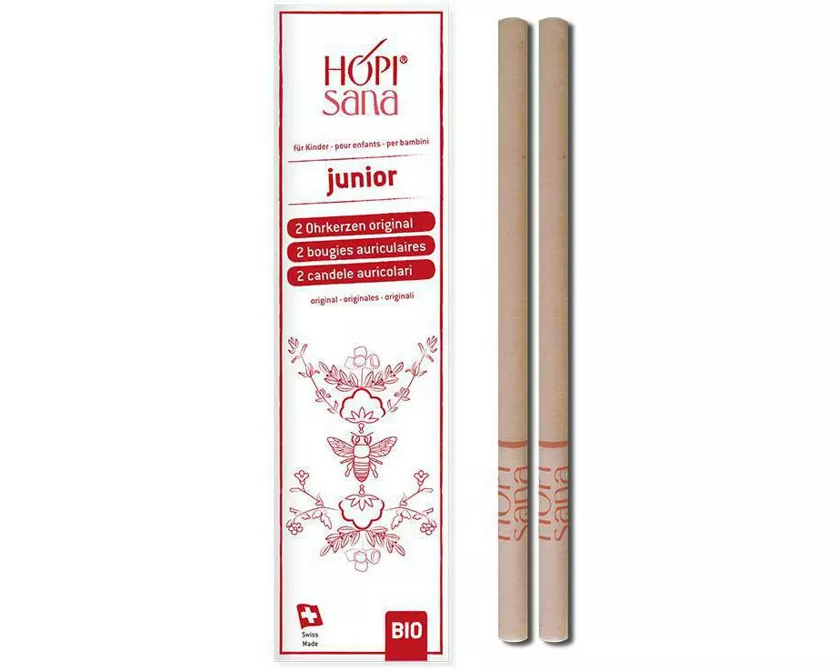 HOPIsana Ohrenkerze Junior rot 2 Stück