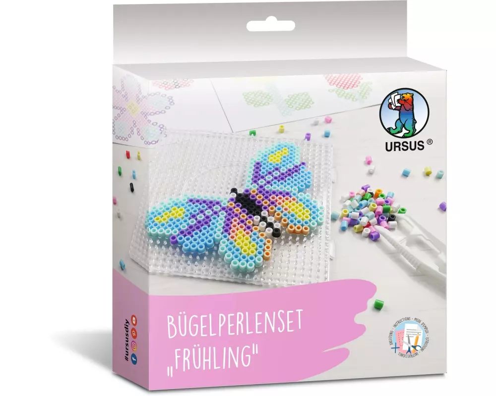 URSUS Bügelperlen Set Frühling Mehrfarbig