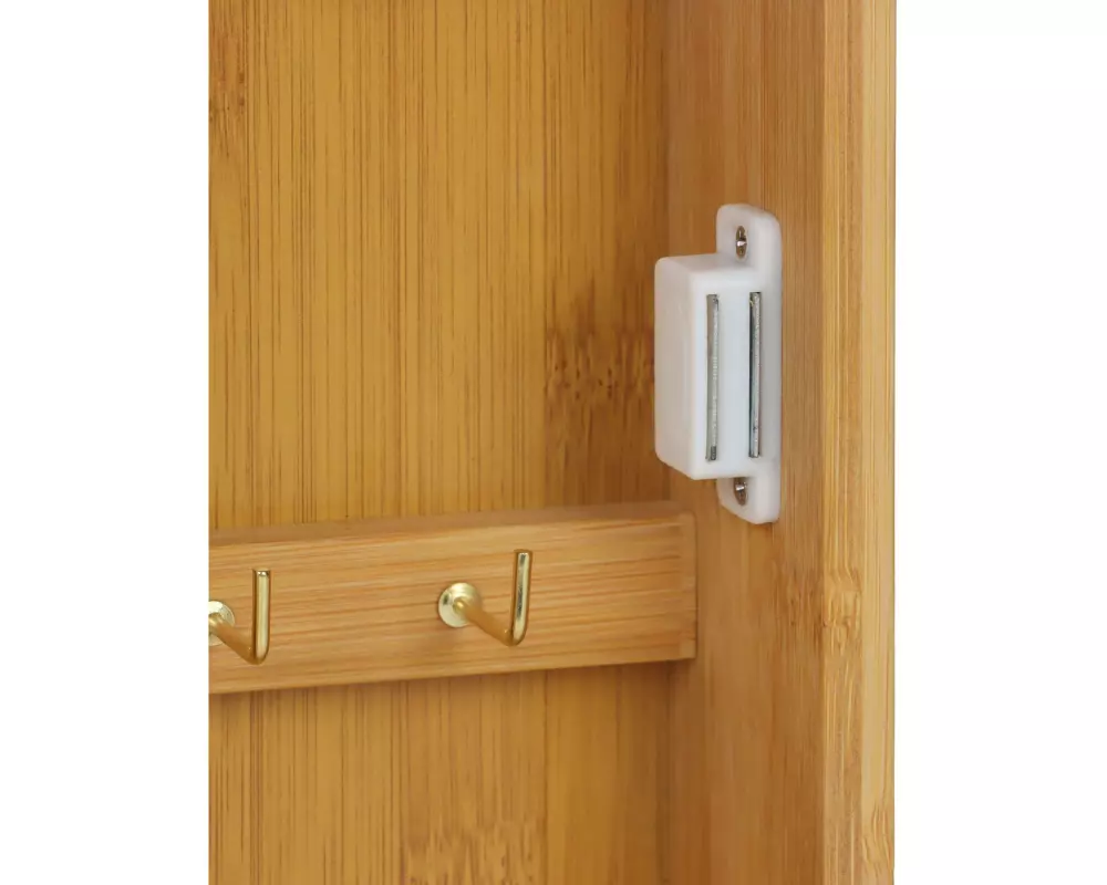 relaxdays Wand Schlüsselkasten aus Bambus B