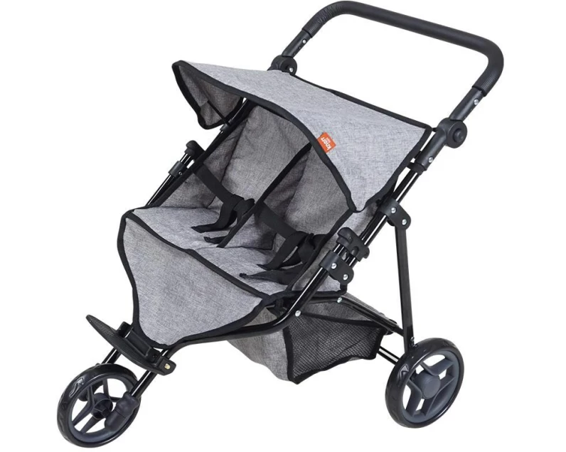 Knorrtoys Zwillingspuppenwagen Jeans Grey