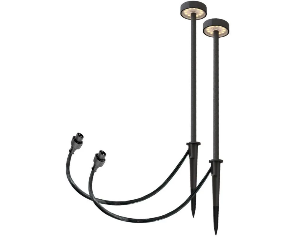 Schönenberger Wegleuchte Erdspiess Playlight Duo 2 x 1.5W, IP65, Anthrazit