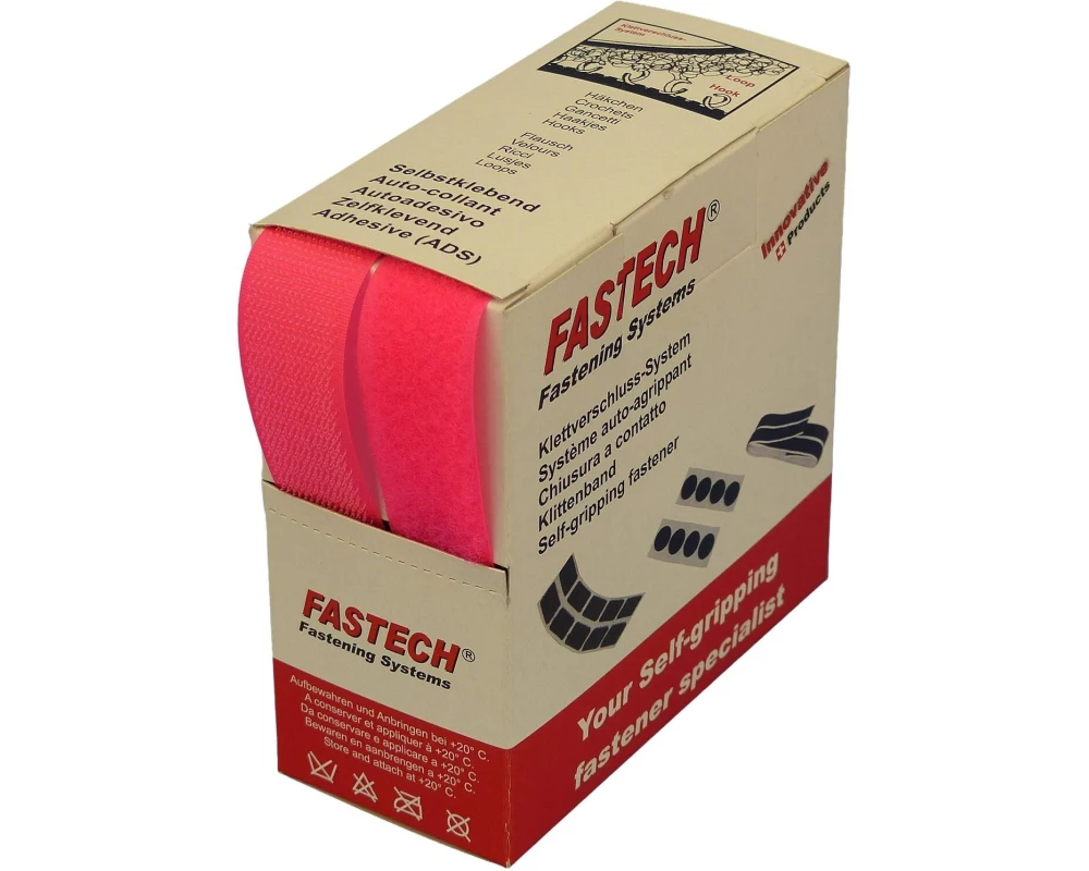 FASTECH Klettband-Box Neonpink