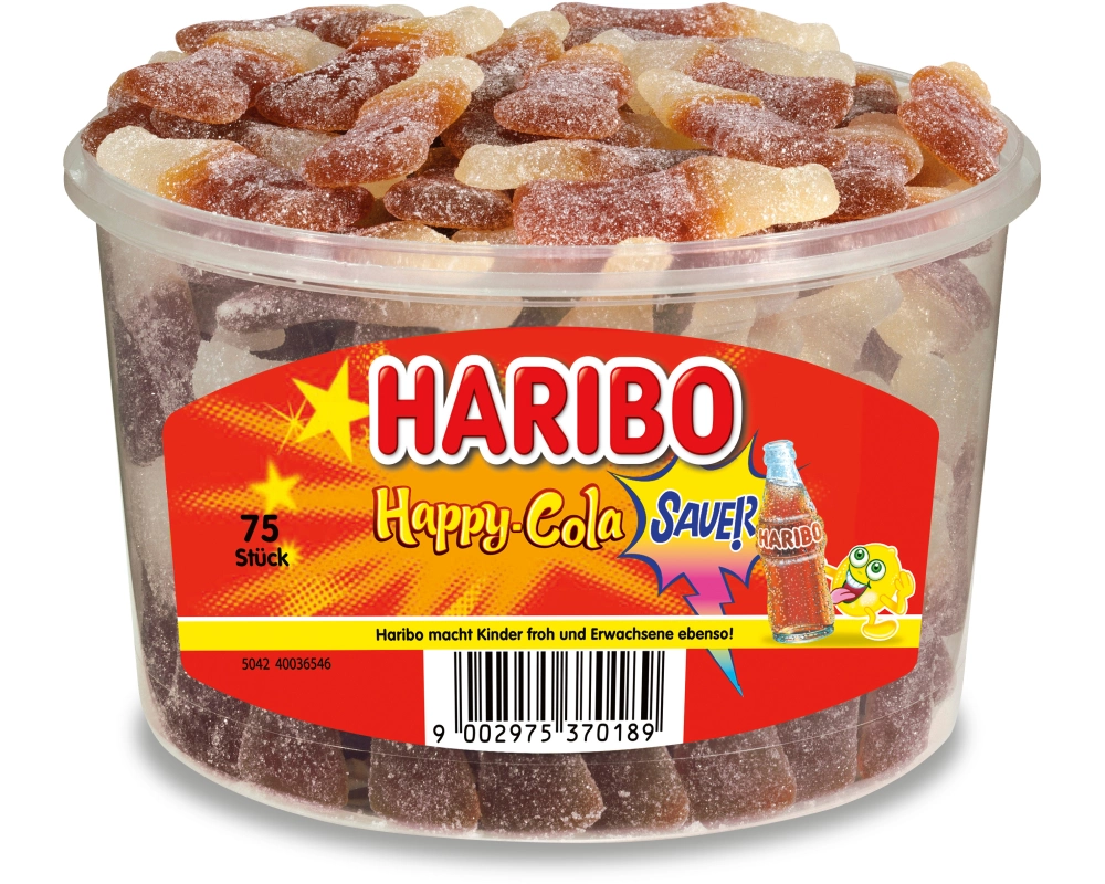 Haribo Gummibonbons Happy Cola sauer 150 Stück