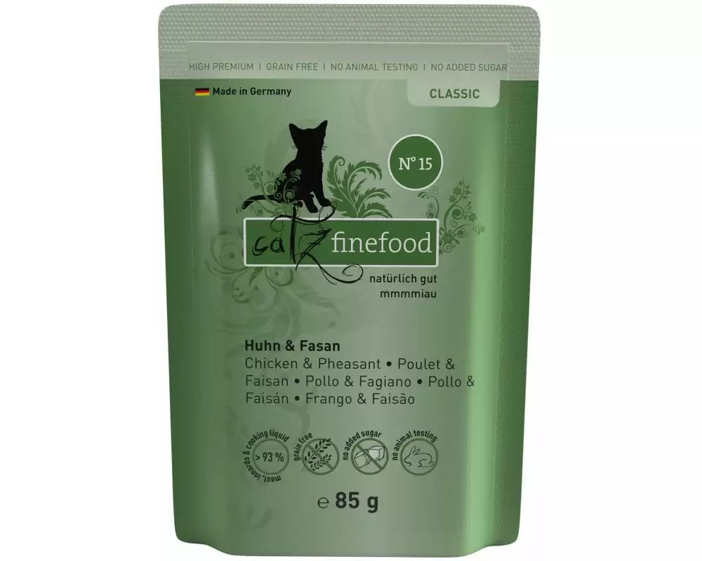 catz finefood Nassfutter No.15 Huhn & Fasan, 85 g