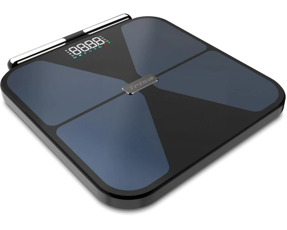 Trisa Personenwaage BioMetrix Smart Schwarz; Blau
