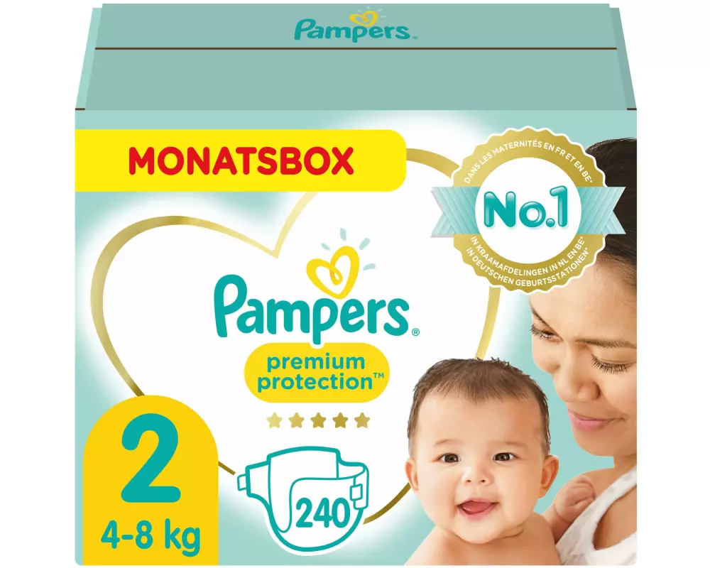 Pampers Windeln Premium Protection New Baby Monatsbox Grösse 2