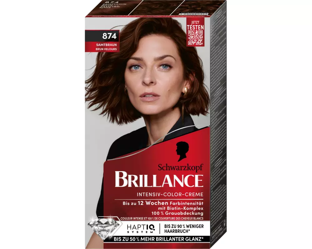 Schwarzkopf BRILLANCE Haarcoloration Brillance 874 Samtbraun