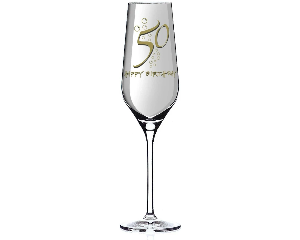 Wate Sektglas Happy Birthday "50"
