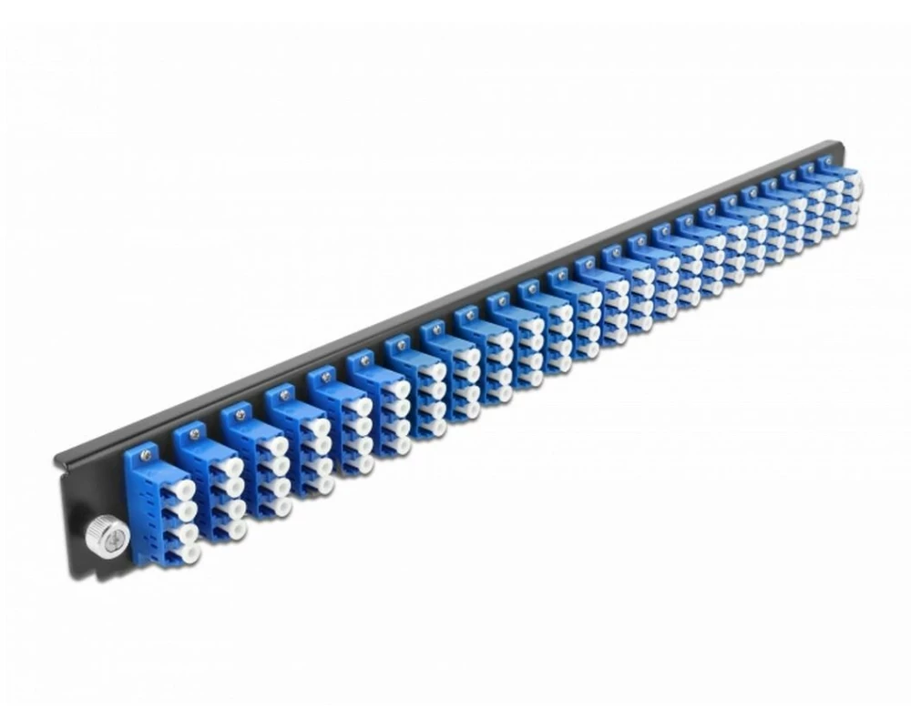 Delock Verteilerplatte Frontblende 24 Port LC Quad OS2 SM blau