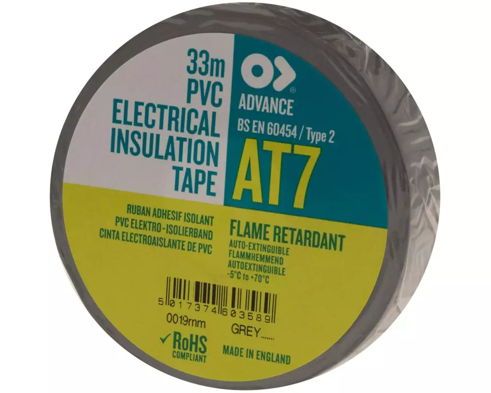 Advance Isolierband AT7 19 mm x 33 m, Grau