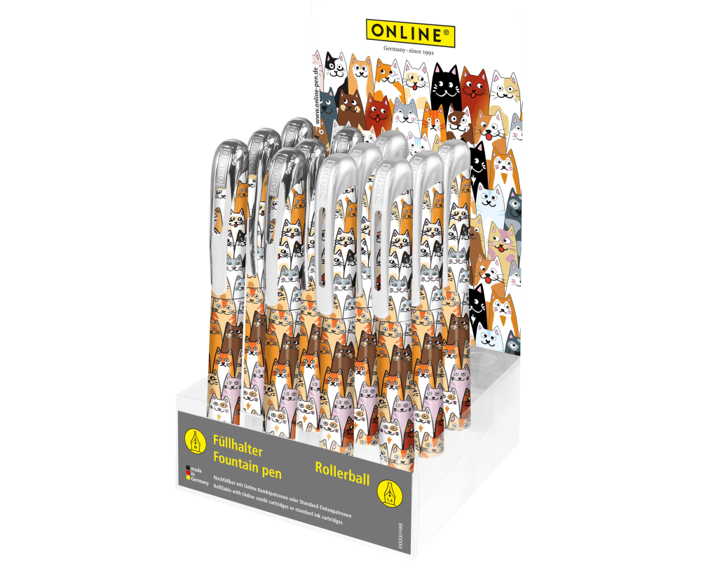 ONLINE Display Schreibgeräte 08390/12 College, Fluffy Cats 12 Stk.