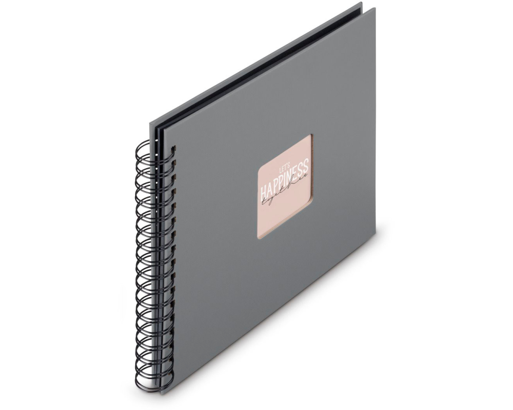 HAMA Spiralalbum Fine Art 28x24cm 9840 steingrau 25 Blatt