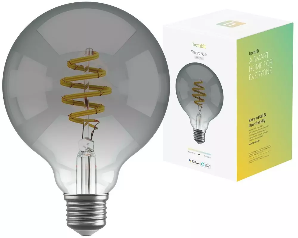 hombli Leuchtmittel Smart Filament Bulb, E27, 5.5 W, Smokey, Globe