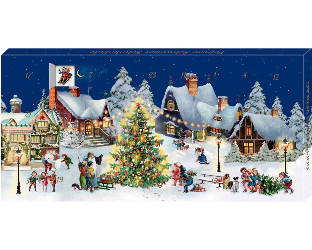 COPPENRATH Adventskalender Schokolade 95317 Weihnachtsdorf