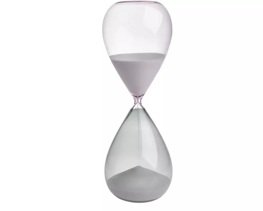 TFA Dostmann Sanduhr 19 cm, Weiss/Grau/Rosa
