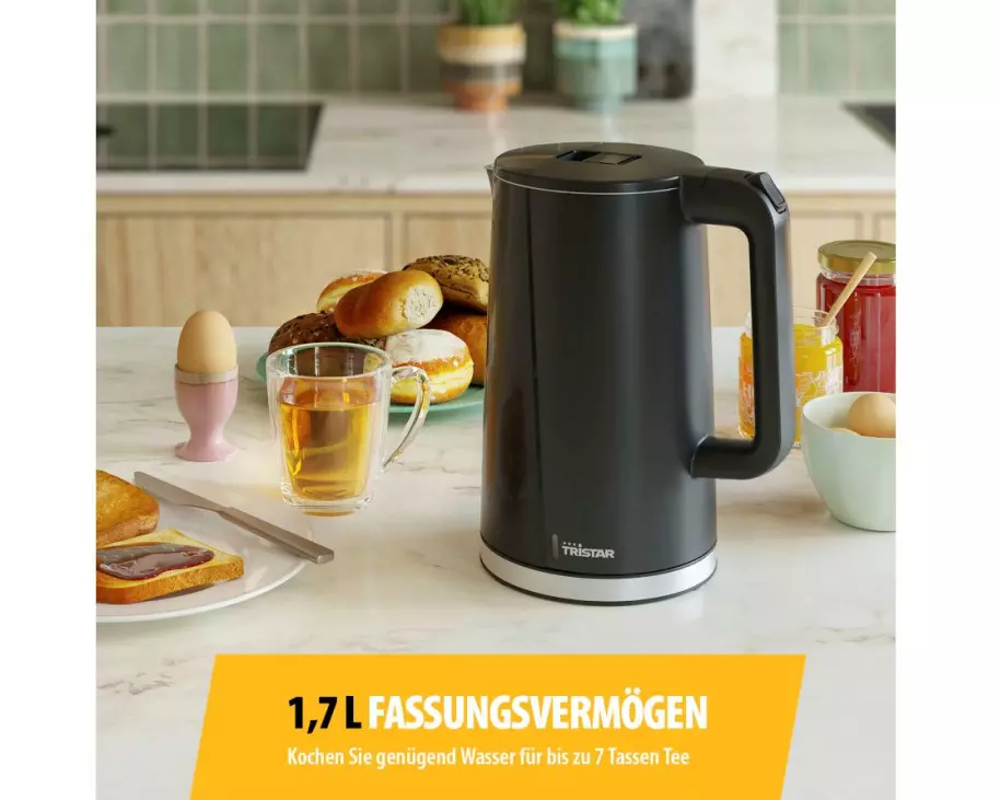 Tristar Wasserkocher Cool Touch WK-3407 1.7 l, Schwarz