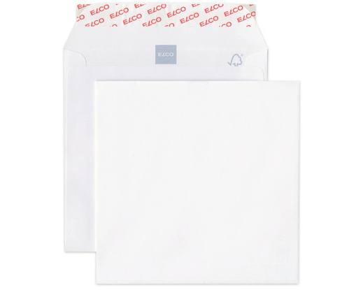 ELCO Couvert Premium 165x165/37mm 40968 120g, weiss, Klebung 500 Stk.