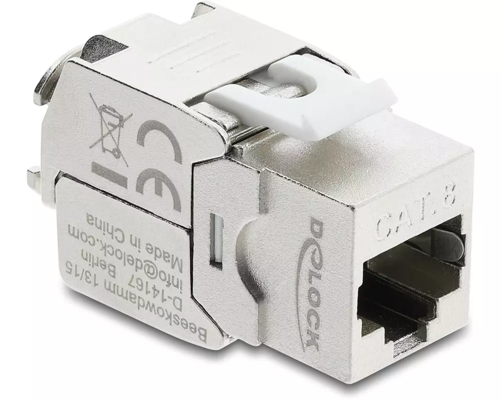 Delock Keystone-Modul RJ45 Buchse zu LSA Cat.8.1 geschirmt