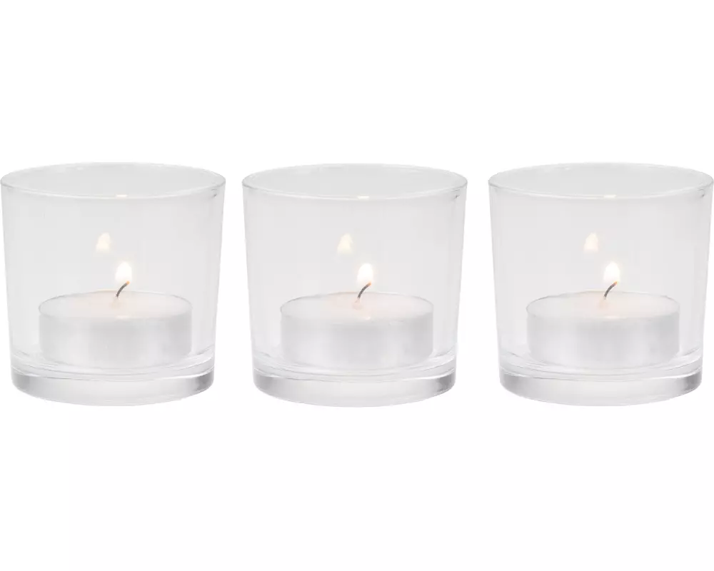 COCON Teelichthalter aus Glas, 3 Stück