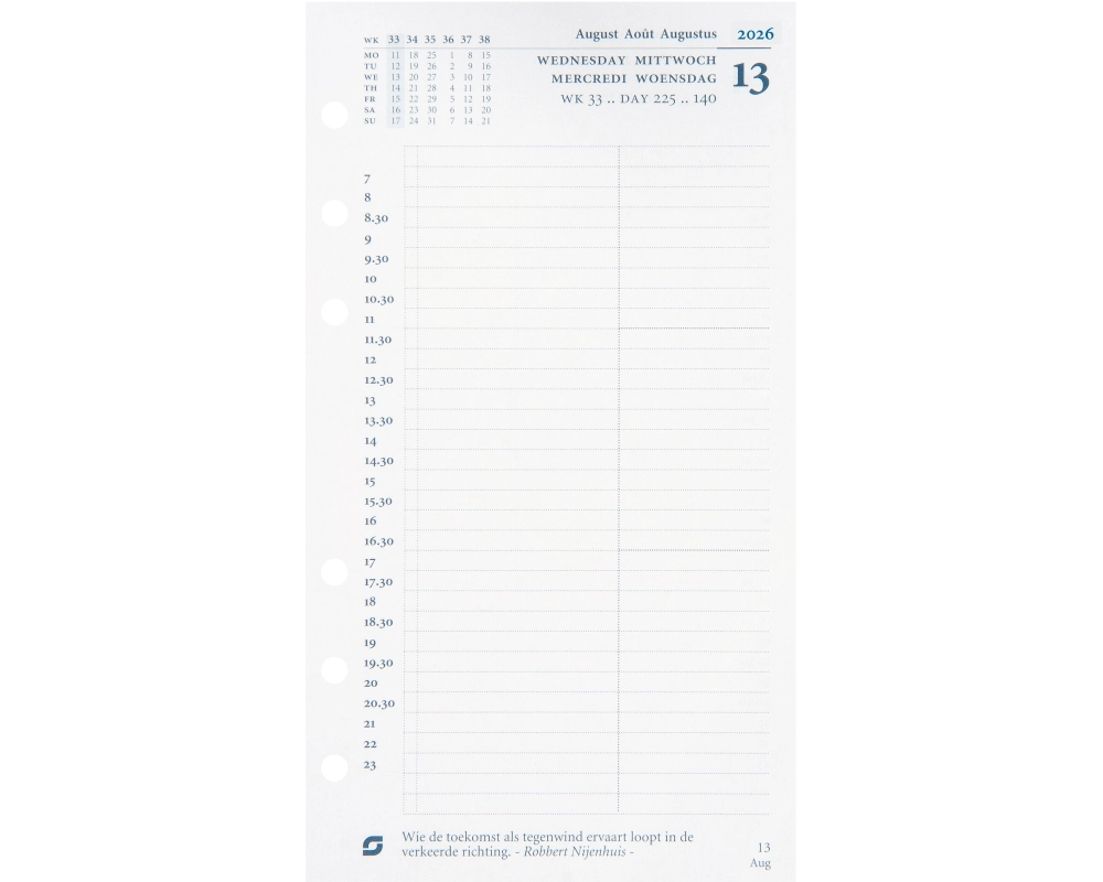 SUCCES Agenda Standard 2026 843209000026U 1T/1S Ersatzkal. 9.5x17.1cm