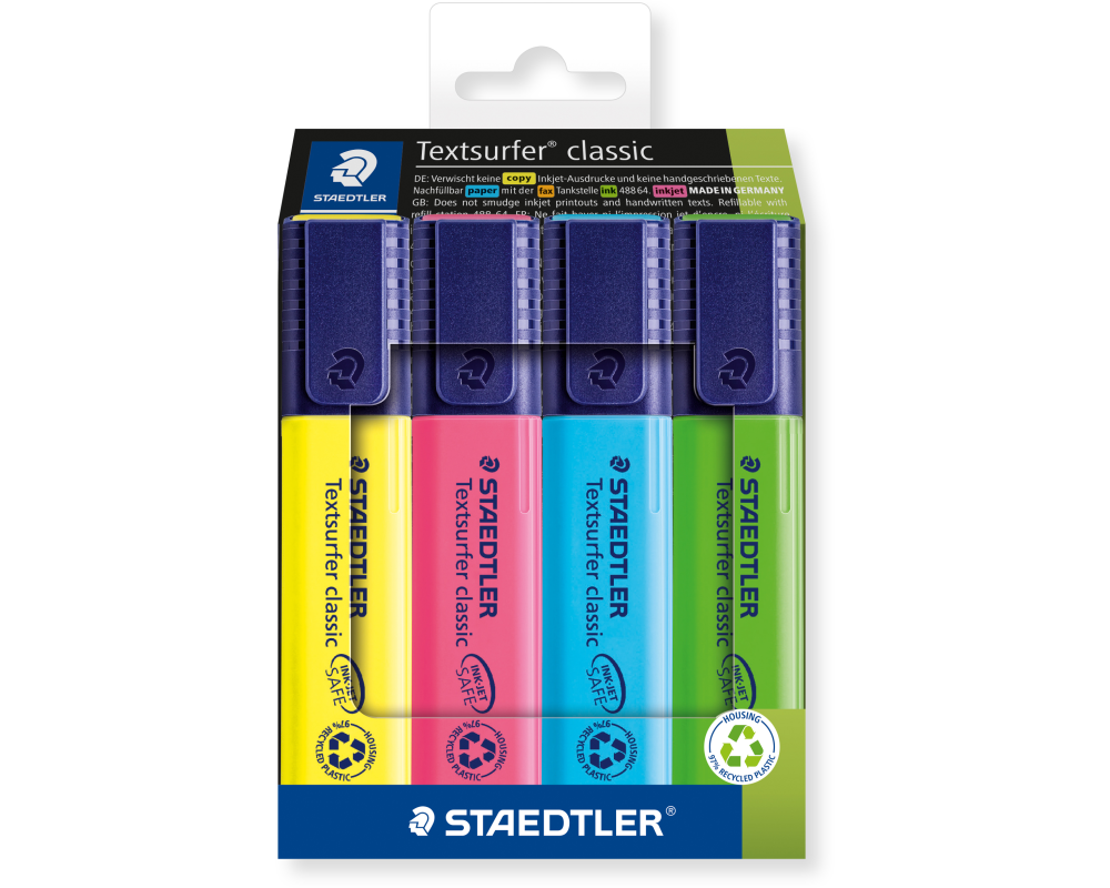 STAEDTLER Textsurfer classic 364 RC4 4 Farben ass.